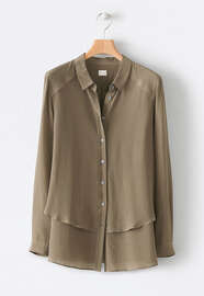 Double-layer shirt, Dark olive, webstill
