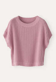 Crochet-stitch sweater, Pale berry, webstill