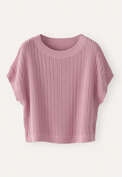 Crochet-stitch sweater, Pale berry, webstill