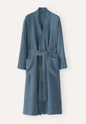 Textured belted robe, Washed teal, webstill
