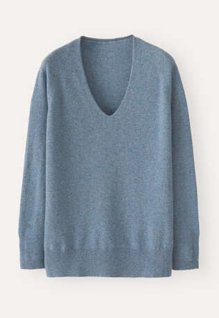 V-neck sweater, Frosted petrol, webstill