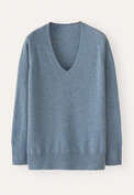 V-neck sweater, Frosted petrol, webstill