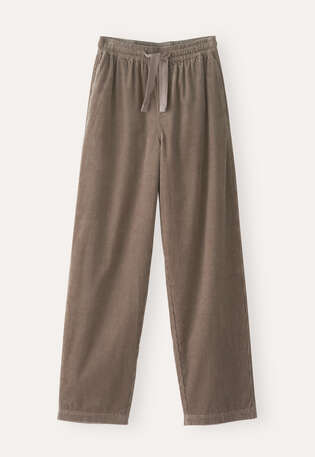 Elasticated trousers, Taupe brown, webstill