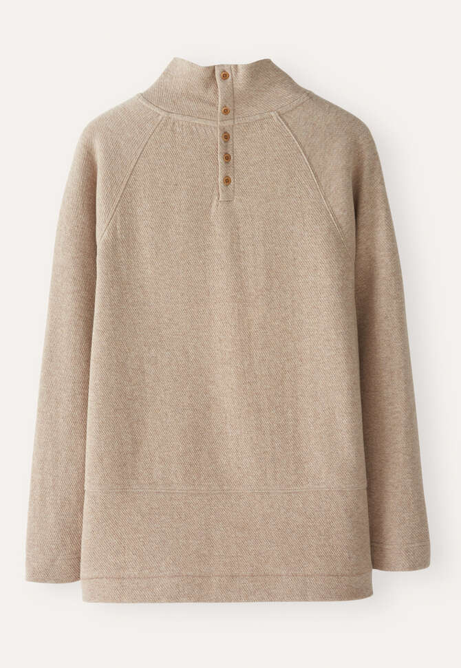 Funnel-neck tunic, Pale fawn, completeTheLook