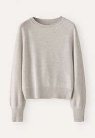 Raglan-sleeve sweater, Grey pearl, webstill