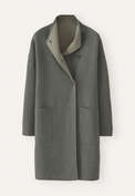 Double-sided coatigan, Khaki slate, webstill