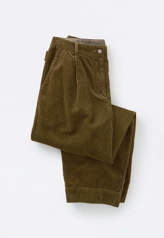 Button-detail trousers, Dark olive, completeTheLook