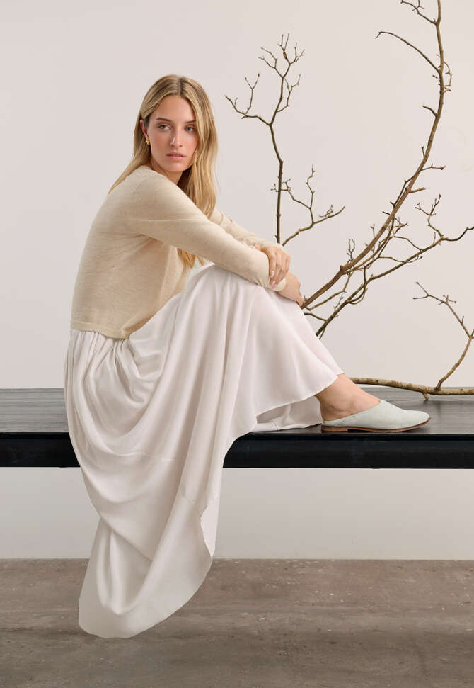 Suede loafers, Stone, completeTheLook