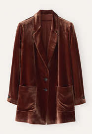 Velvet jacket, Chestnut brown, webstill