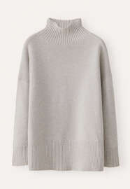Reverse-stitch sweater, Grey fawn, webstill