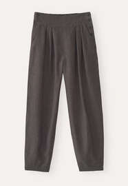 Cropped pleated trousers, Grey coffee, webstill