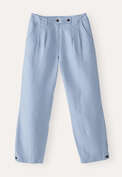 Tapered cropped trousers, Chambray, webstill