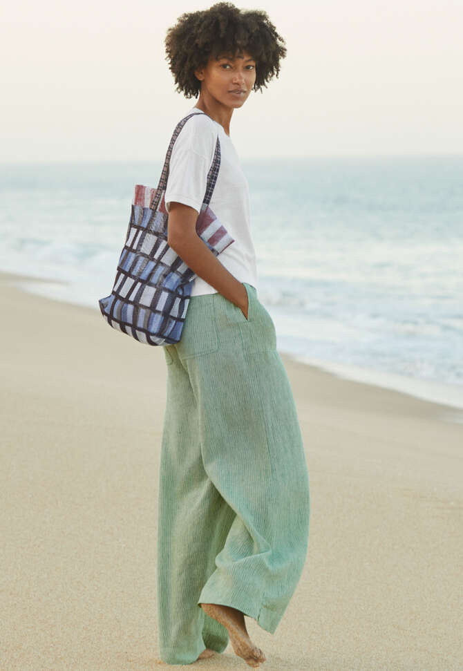 Wide-leg trousers, Emerald cream, completeTheLook