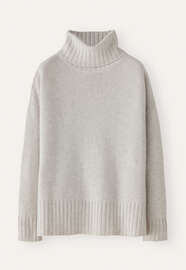 Roll-neck sweater, Grey pearl, webstill
