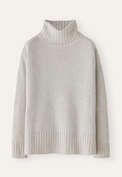 Roll-neck sweater, Grey pearl, webstill