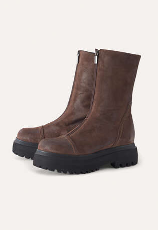 Zip-front boots, Smog, webstill