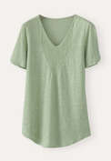 V-neck T-shirt, Sage green, webstill