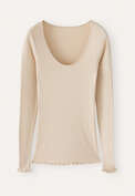 Scoop-neck top, Cream, webstill