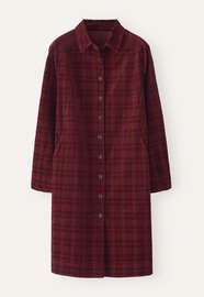 Self-check dress, Maroon, webstill