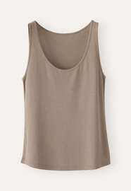 Ribbed vest, Taupe, webstill