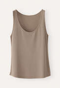 Ribbed vest, Taupe, webstill