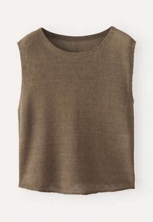 Knitted top, Green taupe, webstill