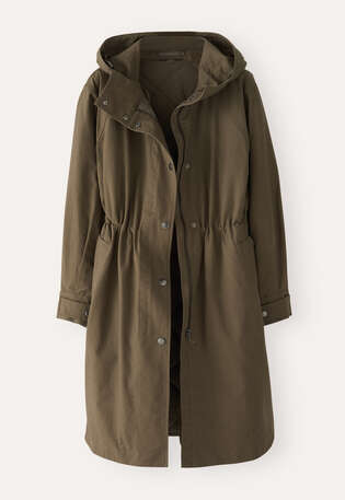 Hooded parka, Khaki brown, webstill