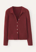 Ribbed cardigan, Flame red, webstill