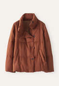funnel-neck padded coat, Chilli rust, webstill