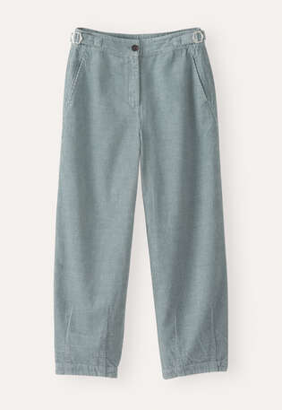 Cropped tapered-leg trousers, Duck-egg blue, webstill