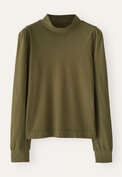 Jersey high-neck top, Forest, webstill