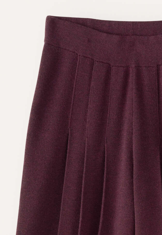 Wide knitted trousers, Damson, completeTheLook