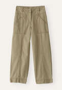 Cropped seam-detail trousers, Dark olive, webstill