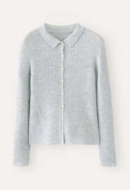 Ribbed cardigan, Chambray, webstill