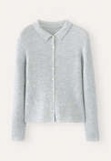 Ribbed cardigan, Chambray, webstill