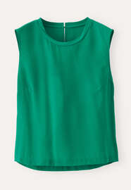 Sleeveless top, Emerald green, webstill
