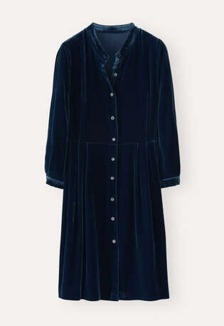 Pleat-waist dress, Ink, webstill