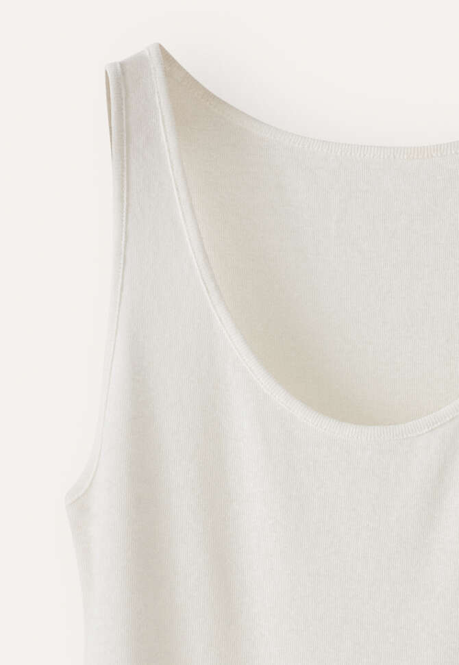 Ribbed vest, Ecru, completeTheLook