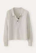 Collared sweater, Grey pearl, webstill