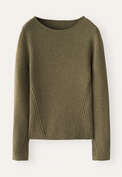 Round-neck sweater, Moss green, webstill