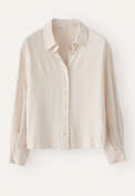 Curved-sleeve blouse, Pale natural, webstill