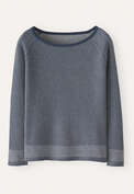 Two-toned rib sweater, Washed petrol, webstill