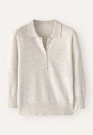 Collared sweater, Grey pearl, webstill