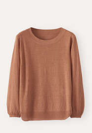 Bell-shaped sleeve sweater, Terracotta, webstill