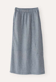Striped skirt, Indigo cream, webstill