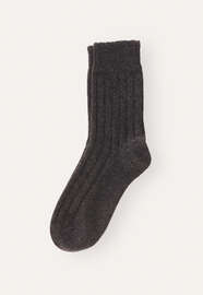 Ribbed socks, Charcoal, webstill