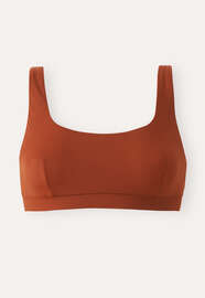 Square-neck bikini top, Burnt sienna, webstill
