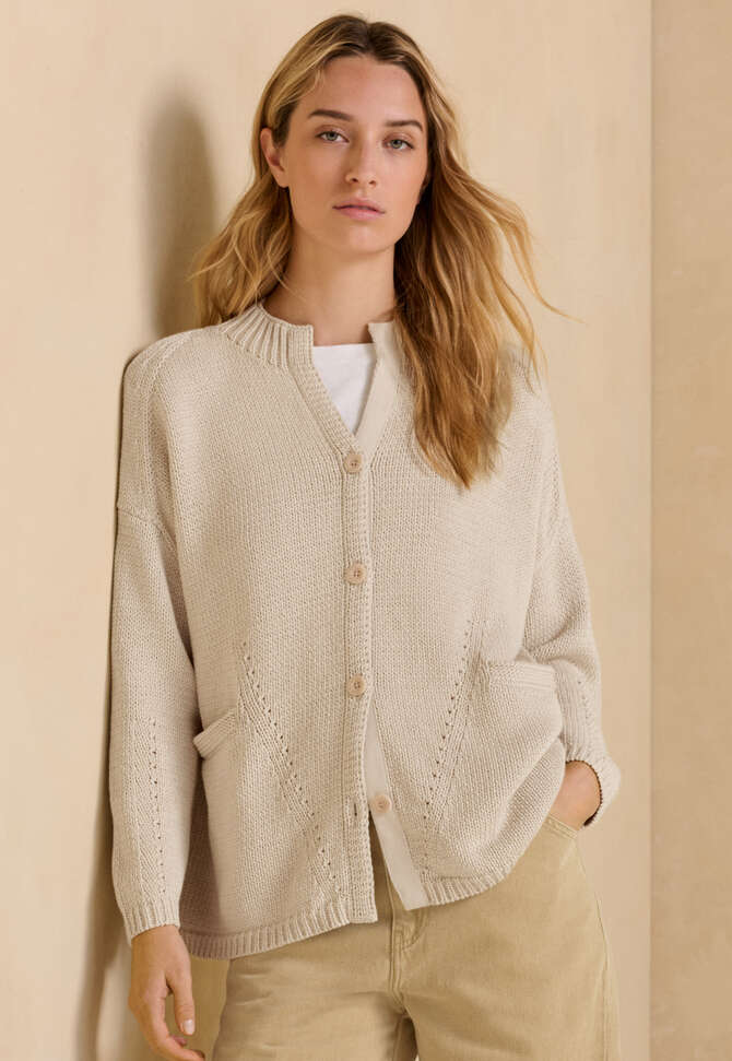 Chunky cardigan, Natural, completeTheLook