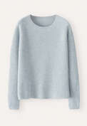 Ribbed crew-neck sweater, Ice blue, webstill
