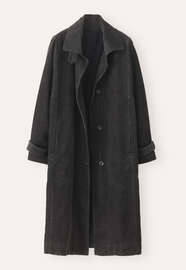 Funnel-neck coat, Charcoal, webstill